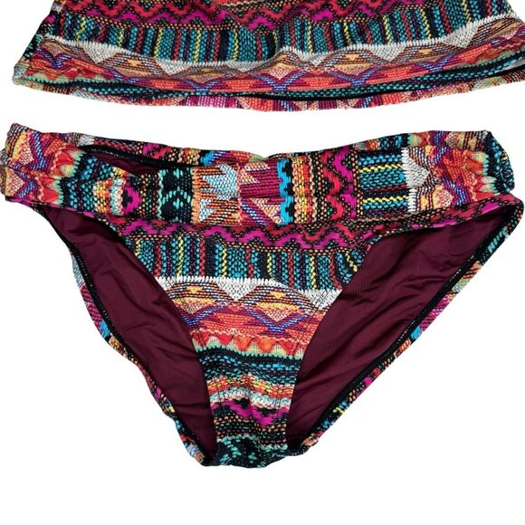 La Blanca Tribal Halter Tankini swimsuit Set, multicolor, Size 6 - Picture 5 of 11